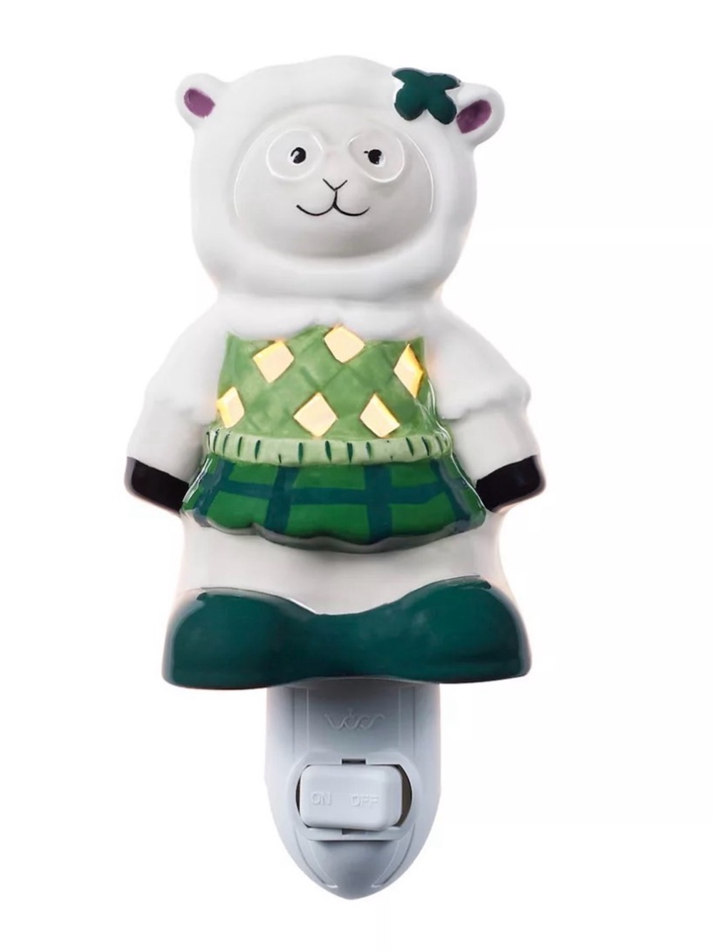 Celebrate Together St. Patrick's Day Ceramic Sheep Night Light- NEW